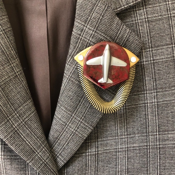 Vintage Airplane Pin/Brooch, Original Design -One of a Kind - Picture 3 of 6